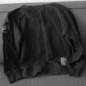 Diesel Indigo Tech Black Made in Turkey w/ Velcro Pocket Sweatshirt Size S